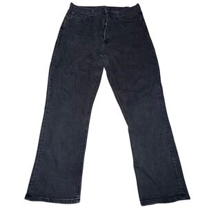 Denim Forum Arlo High Rise Straight Jeans Womens 32 Black Faded Premium Denim